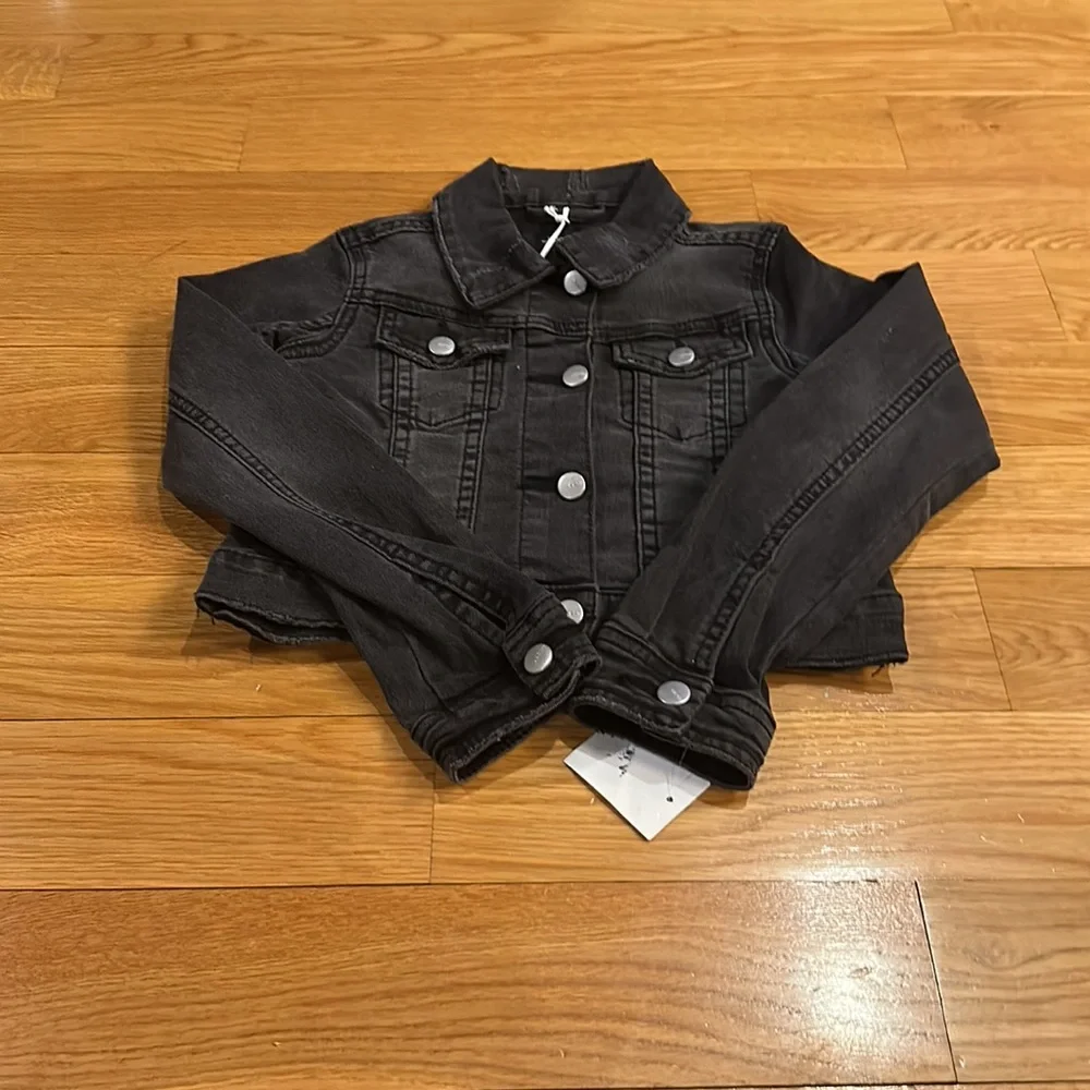 JOE’S JEANS girls Distressed Onyx Denim Jacket